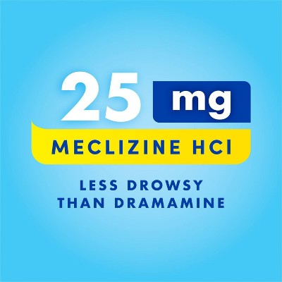 Bonine Non-Drowsy Nausea Relief - Meclizine HCI 25mg Chewable Tablets - Raspberry - 16ct