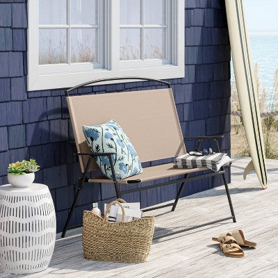 Sling Folding Outdoor Portable Patio Chair Tan - Room Essentials (LOCAL PICKUP ONLY)
