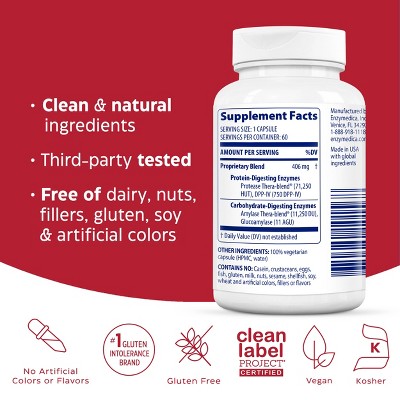 Enzymedica Digest Gold Fast-Acting Vegan Gluten Results for Gluten Intolerance Capsules - 60ct