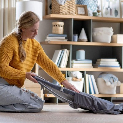 Ingenuity 2-in-1 Happy Belly Rock To Bounce Massage Baby Seat -Parker: Detachable Toy Bar, Calming Vibrations, 5-Point Harness (LOCAL PICKUP ONLY)