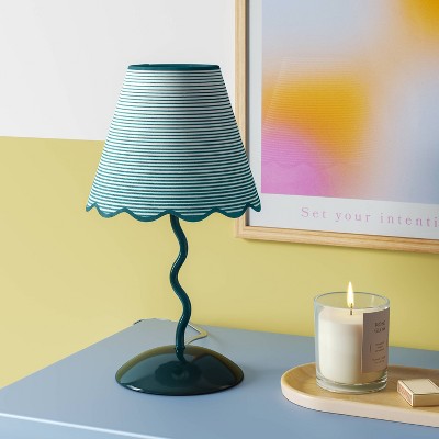 Wave Squiggle Novelty Table Lamp Green - Room Essentials