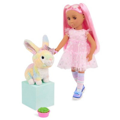 Glitter Girls Plush Rabbit Lulu and GG Bunny Carrier Playset