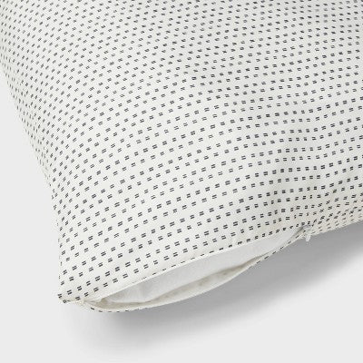 2pk Body Pillow Cover Microfiber Ivory/Black - Room Essentials: Zippered, 170 Thread Count, OEKO-TEX Certified