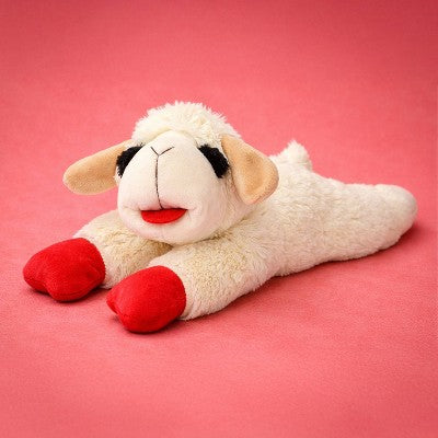 Multipet 18" Lamb Chop Interactive Plush Dog Toy: Squeaks, All Ages, Occupy and Cuddle