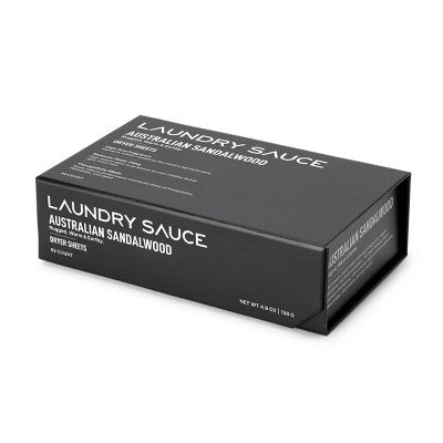 Laundry Sauce Laundry Dryer Sheets Australian Sandalwood - 69ct: Box, Dye-Free, Paraben-Free, Bleach-Free