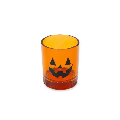 9.6 oz Lowball Glass Jack-O-Lantern - Bullseye's Playground