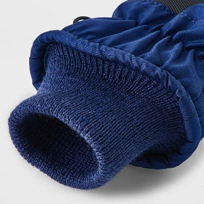 Toddler Boys' Snowplay Mittens - Cat & Jack Navy Blue 2T-5T
