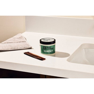 Duke Cannon Supply Co. Dry Hold Texture Putty Hair Pomade for Men - Medium Hold No Shine - 4.6oz