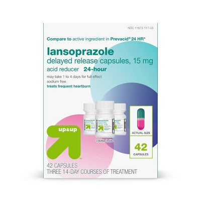 Lansoprazole 15mg Acid Reducer Delayed Release Capsules - 42ct - up&up
