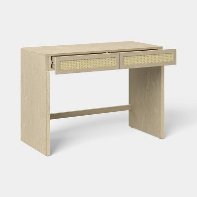 Woven Desk with Two Drawers Naturals - Threshold (LOCAL PICKUP ONLY)
