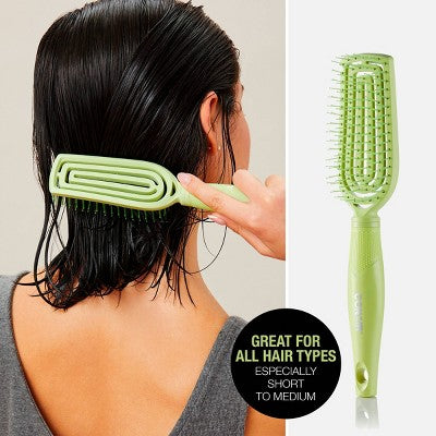 Conair Scalp Care Flexi Head Slim Detangling Hair Brush - All Hair - Light Green
