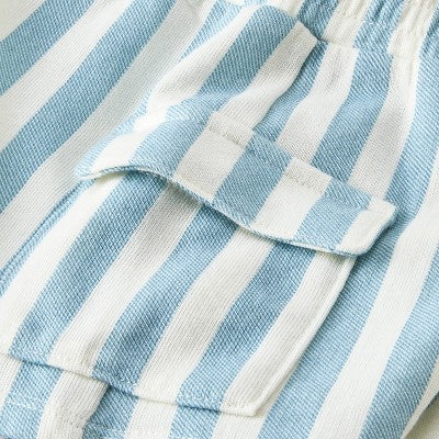 Baby Boys' 2pc Bunny T-Shirt and Striped Cargo Shorts Set 24M
