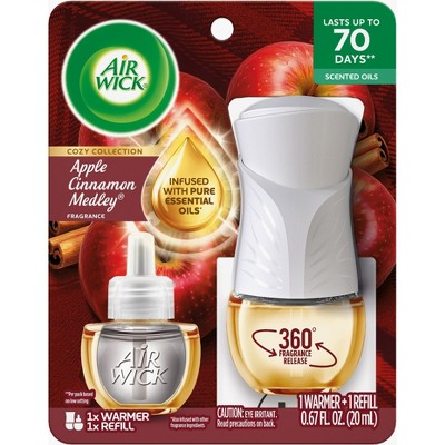 Air Wick Plug-In Scented Oil Air Freshener Starter Kit Apple Cinnamon Medley - 0.67 fl oz