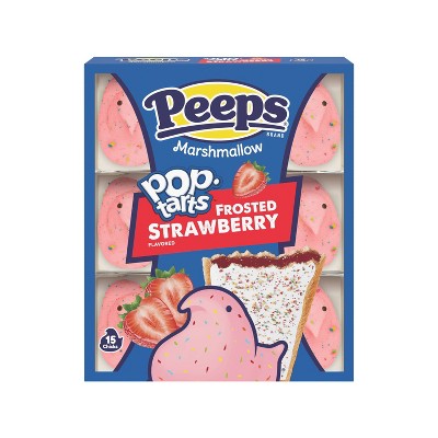 LOT OF 4!!! Peeps Easter Strawberry Pop Tart Flavored - 4.5oz/15ct BB:11/26