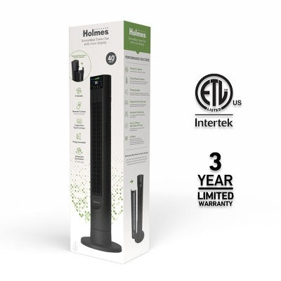 Holmes 40' Breeze Max Tower Oscillating Fan with Clean Breeze (LOCAL PICKUP ONLY)