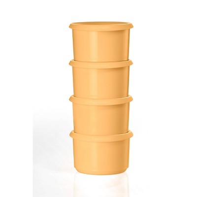 Tupperware 8pc (set of 4) Serve and Store Food Storage Canister Set Juicy Peach