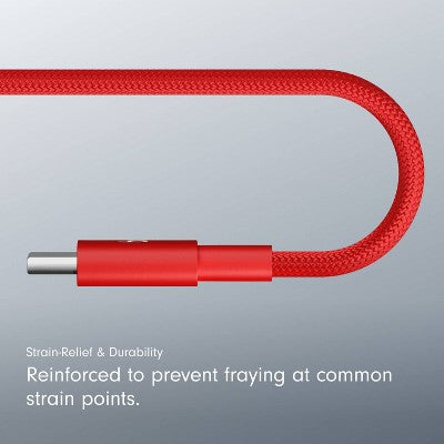 Beats USB-C to USB-C Woven Cable (1.5 m) - Rapid Red