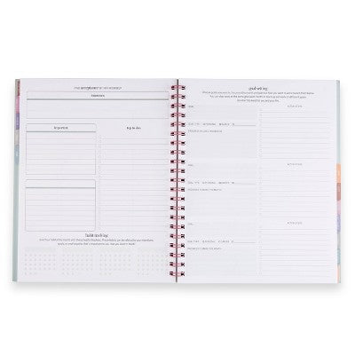 Inspired by Erin Condren 2025 Monthly Planner 11"x9" Pastel Colorblends: Spiral Bound, Adult Stationery, Tabs, 9x11 Paper