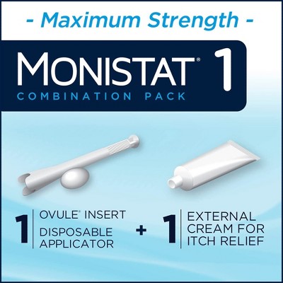 Monistat 1-Dose Yeast Infection Treatment Ovule Insert & External Itch Cream - 0.41oz