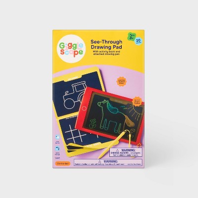 See Through Drawing Pad - Red - Gigglescape: ABS Material, Enhances Fine Motor Skills, Doodle Mats & Boards