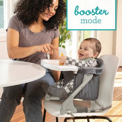 Infantino The Ultimate Travel Booster - Gray: Solid Pattern Plastic Seat, Safety Belt Feature, Max 30 lbs Capacity