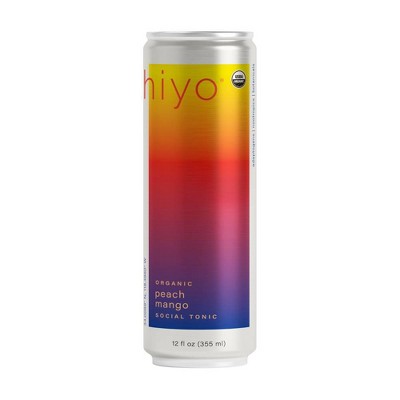 Hiyo Non-Alcoholic Peach Mango Organic Social Tonic - 4pk/12 fl oz Cans