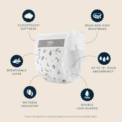 Millie Moon Disposable Overnight Diapers - Size 7 - 36ct