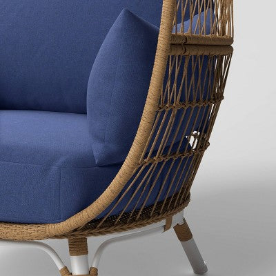 4pc Southport Egg Chair Replacement Outdoor Cushion Sets Navy Blue - Threshold