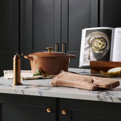 Tall Salt and Pepper Crank Grinder Copper Finish - Hearth & Hand with Magnolia: Farmhouse Style, Stainless Steel