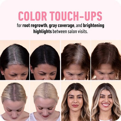 BOLDIFY Root Touch Up Powder with Brush, Covers Thinning Hair & Grays, Water-Resistant - Medium Brown