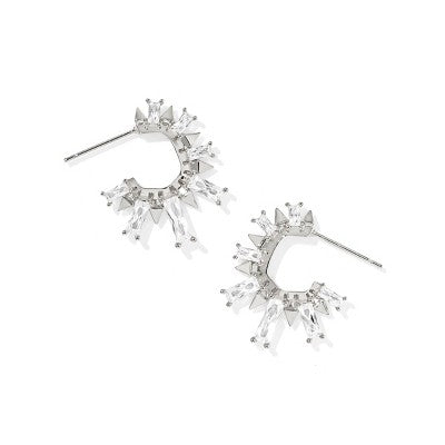 Kendra Scott Macie Huggie Earrings - Silver