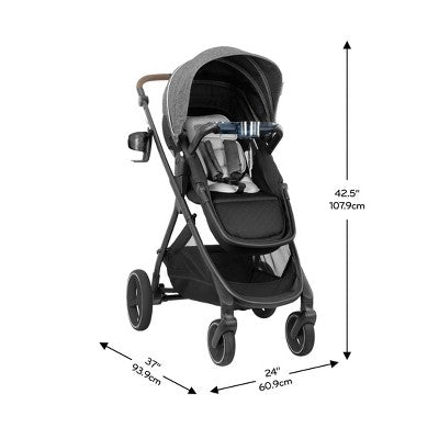 Evenflo Shyft Intuiti+ Travel System Featuring Revolve180 LiteMax NXT with Sensory Soothe - Angler Tweed (LOCAL PICKUP ONLY)