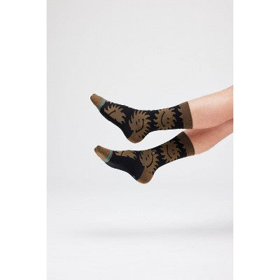 STANCE Men's Smile Out Crew Socks - Dark Green 6-12