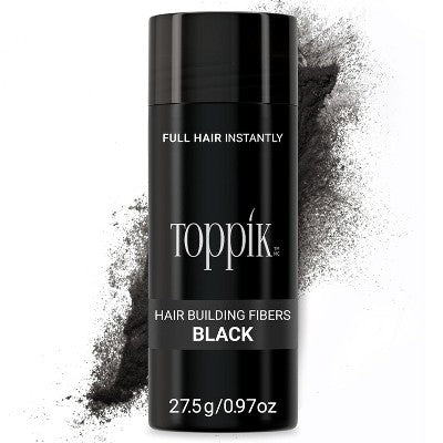 Toppik Hair Building Fibers, Fill In Fine or Thinning Hair Instantly Thicker, Fuller Looking Hair , Black .97 OZ