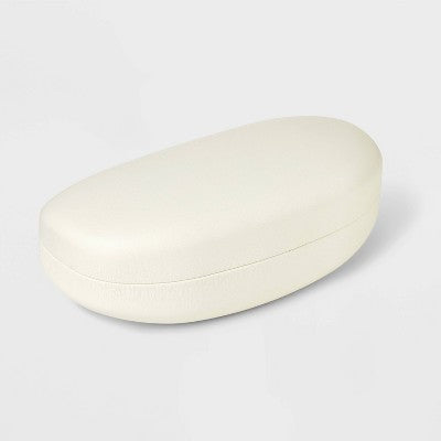 Clam Shell Glasses Case - A New Day White: Solid Eyewear Accessory
