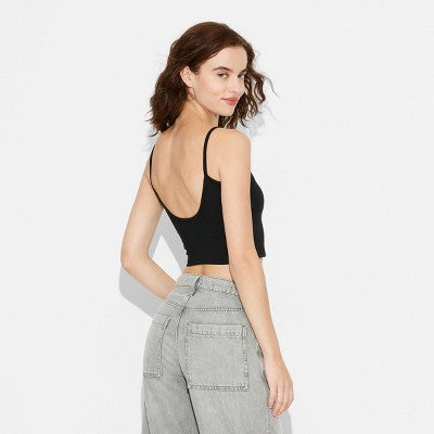 Women's Scoop Back Cami - Wild Fable Black L