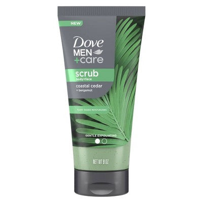 Dove Men+Care Body & Face Scrub with Plant-Based Moisturizers - Coastal Cedar & Bergamot - 9oz