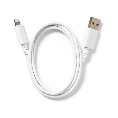 3' Lightning to USB-A Charging Cable - dealworthy White