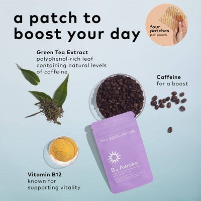 The Good Patch B12 Awake Plant-Based Vegan Wellness Patch - 4ct