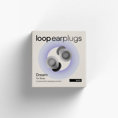 Loop Dream Earplugs for Deep Sleep, Napping and Snoring - Black