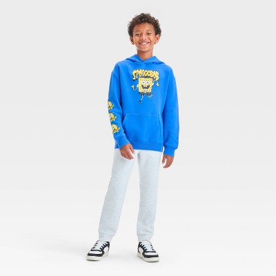 Boys' SpongeBob Oversized Hooded Sweatshirt - art class Blue XL