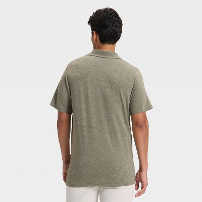 Men's Short Sleeve Button Down Shirt - All In Motion Green M