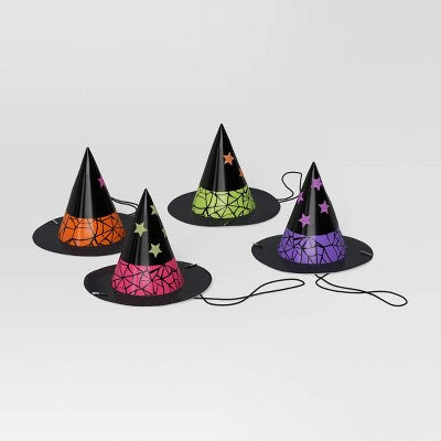 20ct Halloween Wearable Party Accessories Witch Hat - Hyde & EEK! Boutique: Multicolor Paper & Nylon, Unisex, Ages 3+