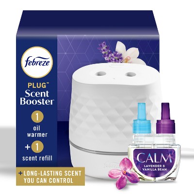 Febreze Plug Scent Booster Downy Calm Starter Kit - 0.87 fl oz/2ct: Electric, Oil, Air Freshener Holders