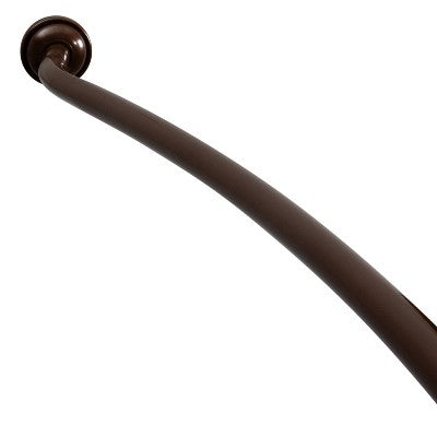 Curved Wall Mountable Shower Rod Dark Brown - Bath Bliss