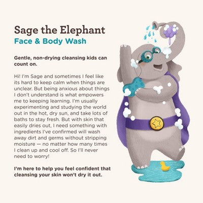 Aveeno Kids' Face & Body Wash - 2 fl oz: Liquid, Basic Cleansing, Normal Skin, Fresh Scent