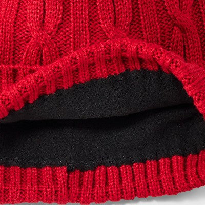 Men's Cable Knit Beanie - Goodfellow & Co Red One Size Fits Most