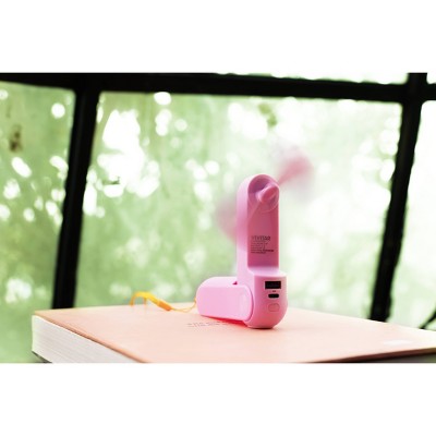 Vivitar 500mAh Power Bank Fan - Pink