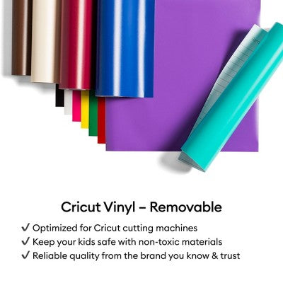 Cricut 4' Premium Vinyl Removable Matte - White: Craft Cutting Material for All Cricut Machines, 12" x 48"