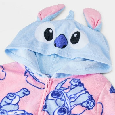 Girls' Lilo & Stitch Union Suit - Pink/Blue XS